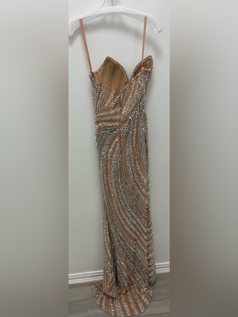 Long beaded evening gown by Ashley Lauren size 8